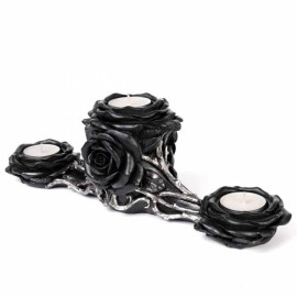 Bougeoir Alchemy Gothic V96 Triple Black Rose