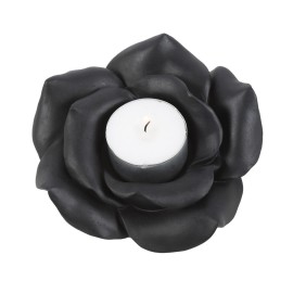 Bougeoir gothique black rose 14324